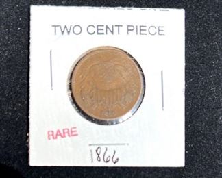 1866 Two Cent Piece