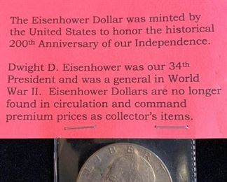 Bicentennial Eisenhower Dollar Coin