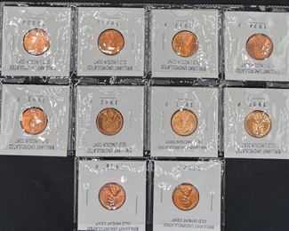 Brilliant Uncirculated Old Lincoln Cents