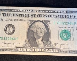 Scarce $1 Bill