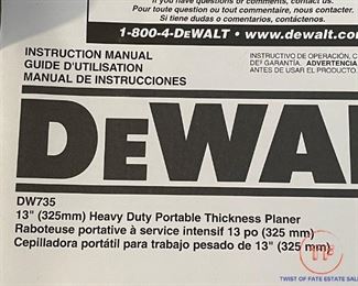 DeWalt DW735 13" Two Speed Thickness Planer