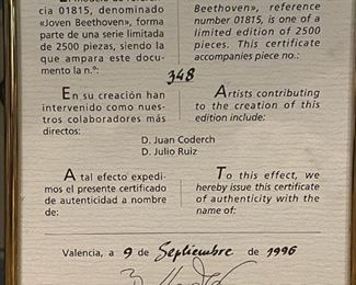 LLADRO Limited Edition "Young Beethoven" with Original Box