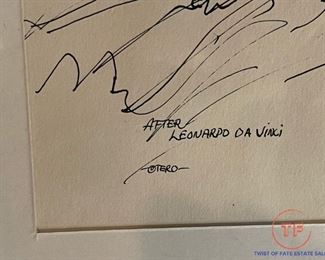 Original Drawing by PAUL M OTERO "After Leonardo Da Vinci"