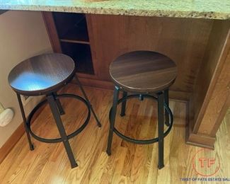 Industrial Style Adjustable Bar Stools
