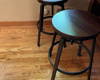 Industrial Style Adjustable Bar Stools