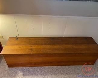 Large Antique Handmade Bench / Chest