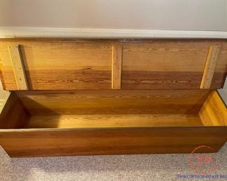 Large Antique Handmade Bench / Chest