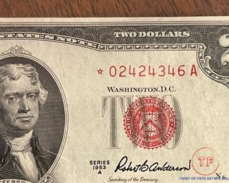 SET - Red Seal STAR Bills - Consecutive Serial Numbers