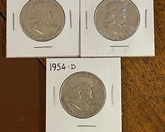 Franklin SILVER Half Dollars