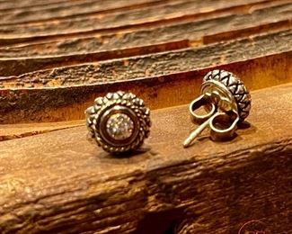 18K Gold and Diamond Earrings