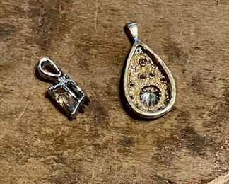 14K Gold and Diamond Pendants