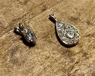 14K Gold and Diamond Pendants
