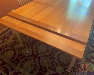 ANSAGER MOBLER Mid Century Danish Expanding Hidden Leaf Dining Table and Chair Set