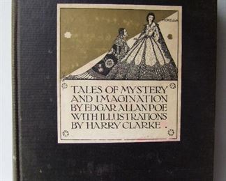 Lot 168   1933 “Tales of Mystery and Imagination” Book by Edgar Alan Poe, illustrated by Harry Clarke, 8 1/4" X 11". Cond: Some spine fading, overall moderate cover wear.   $50 - $100