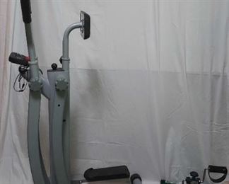 Assorted Fitness Equipment Featuring Brookstone Elliptical