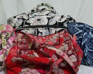 Assorted Vera Bradley Handbags, Weekend Bag And Wallets