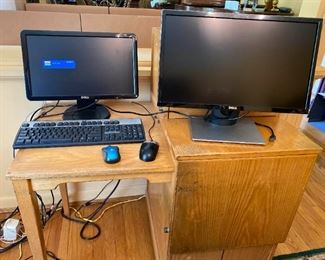 Dell Monitors, Desk, and More
