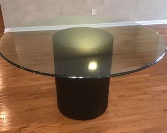 Glass Top Pedestal Table