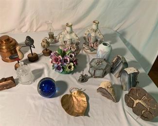 Miscellaneous Glass, Porcelain, China, Wood, And Metal Collectibles