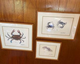 Terry Richard Framed, Signed And Numbered Crab Prints