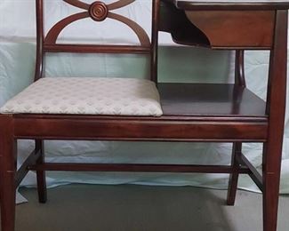 Vintage Cherry Finish Telephone Table
