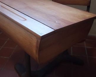 Vintage Maple Childs Schoolhouse Desk And Chair