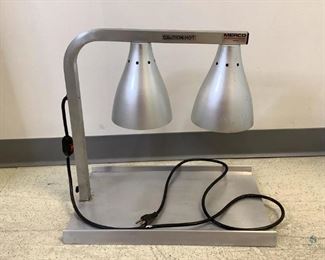 Merck 2-lamp food warmer, unknown working condition, no other labeling found.