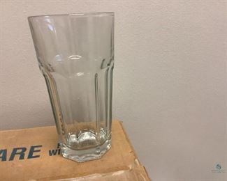 Two boxes, approximately (72) total of Libby Duratuff Gibraltar 16 oz. Glasses. All are in used condition, some may have chips or cracks.