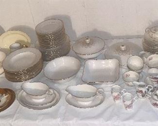 China Sets, tea cups and saucers, platters