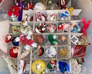 Vintage glass Christmas ornaments