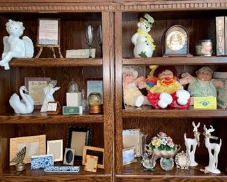 Lladro’s, cabbage patch dolls, picture frames,