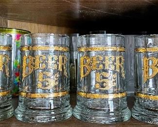 Beer 5 Cents vintage glass barware