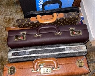 Vintage briefcases, luggage, and suitcases