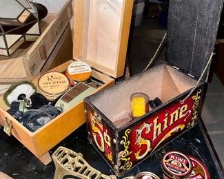 Vintage shoeshine kits
