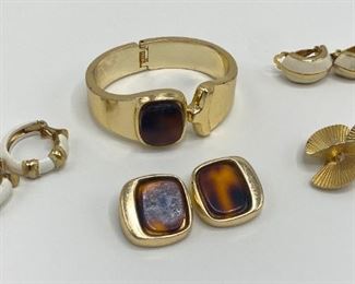 Vintage Orena Bracelet & Clip-On Earring Set, Paris & 3 More Vintage Clip-Ons
Lot #: 21
