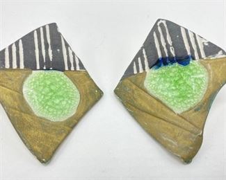 Vintage Handmade Earrings By Shelly Simon, San Fransisco Ceramics Artist, 1980s
Lot #: 18