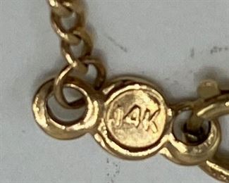3 14 Karat Gold Chains, Two From Italy
Lot #: 8