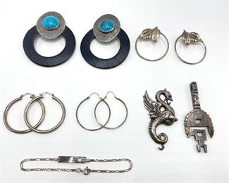4 Vintage Earrings, 2 Pendants & 1 Bracelet
Lot #: 46