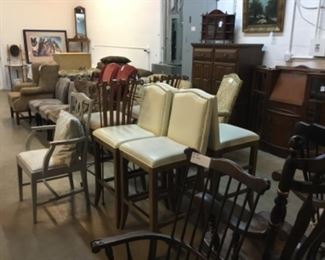 Large variety of chairs 