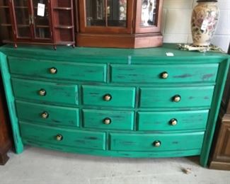 Green painted dresser