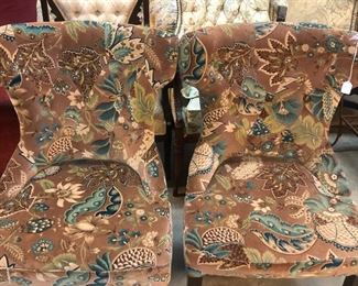 Pair of fabric chairs