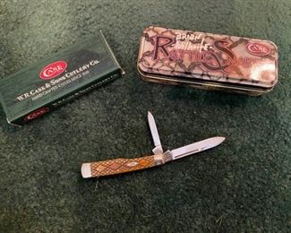 Case Gunstock Antique Rattlesnake Pocket Knife