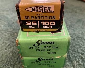 Nosler Sierra 25 Caliber Bullets