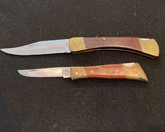 Sword Brand Camillus and Buck Pocket Knives
