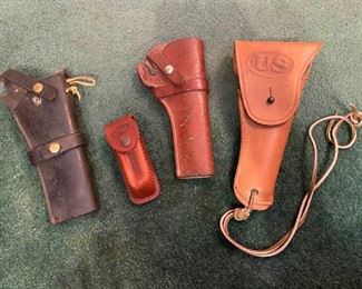 The George Lawrence Company Case Leather Gun And Knife Holsters
