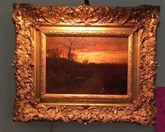 Landscape, oil on canvas, by John Francis Murphy (American, 1853-1921)