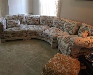 Oriental custom crafted three piece sectional by Hickory Furniture Co.