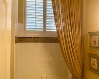 Custom shower curtain for high ceiling