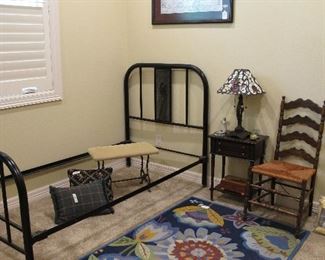 Antique iron twin bed