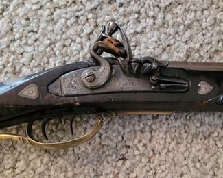 Black powder flintlock musket